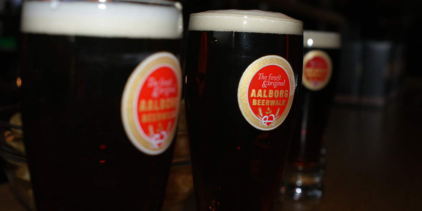 Glas med specialøl fra Aalborg Beerwalk