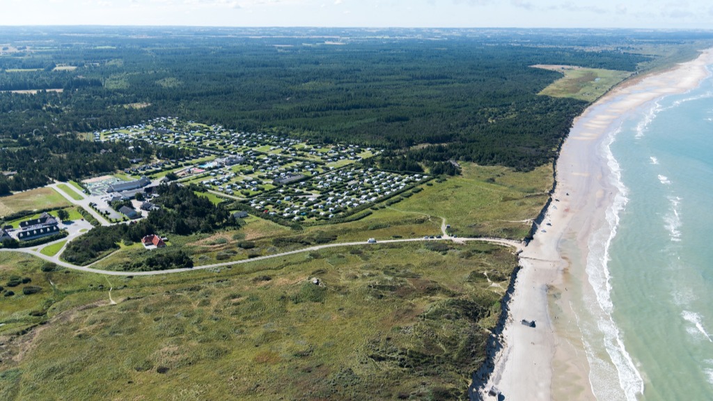 Skiveren Camping oppefra