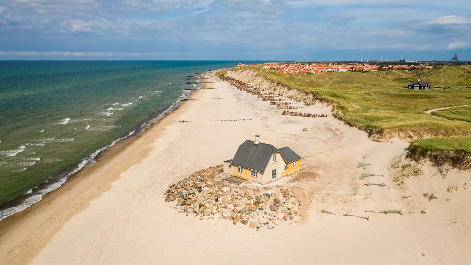 Hus på strand i Skagen