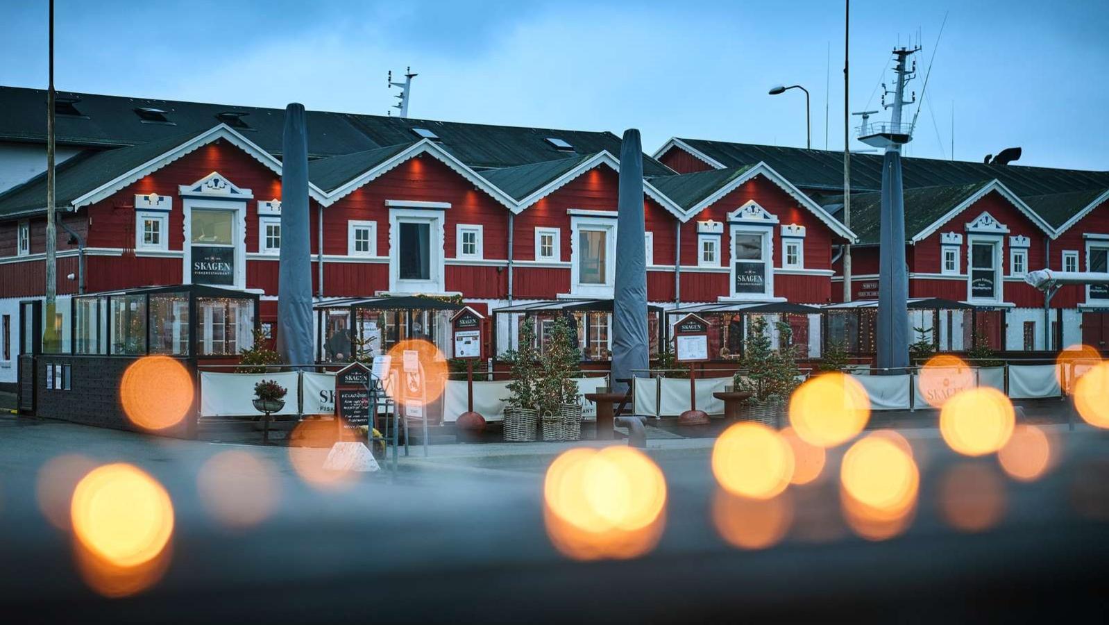 Jul i Skagen ved de røde pakhuse