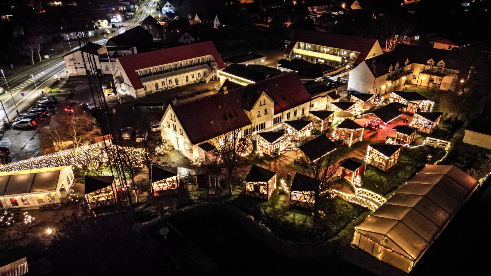 Aalbæk Julemarked set fra oven
