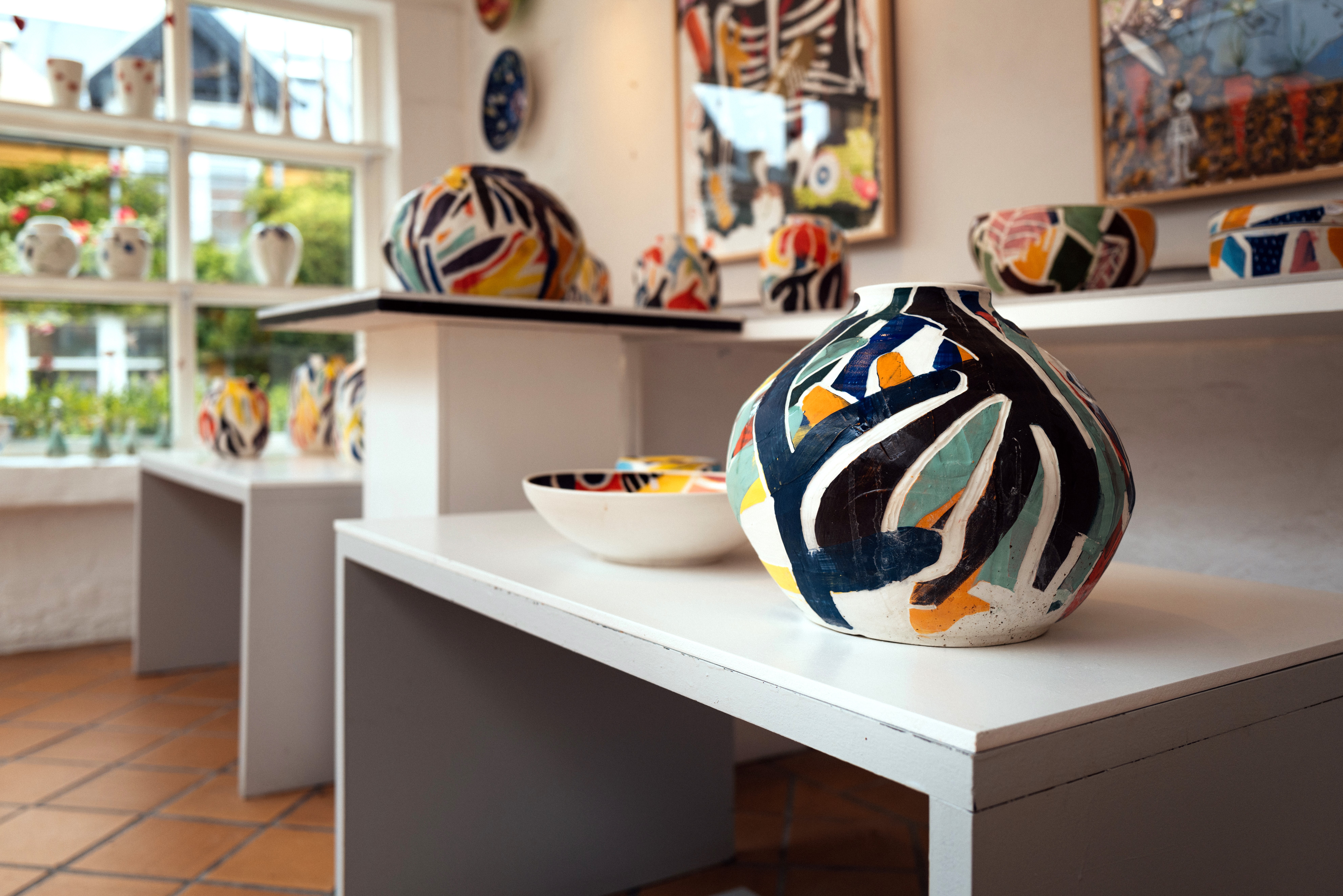 Kunst udstillet på Lange Keramik 