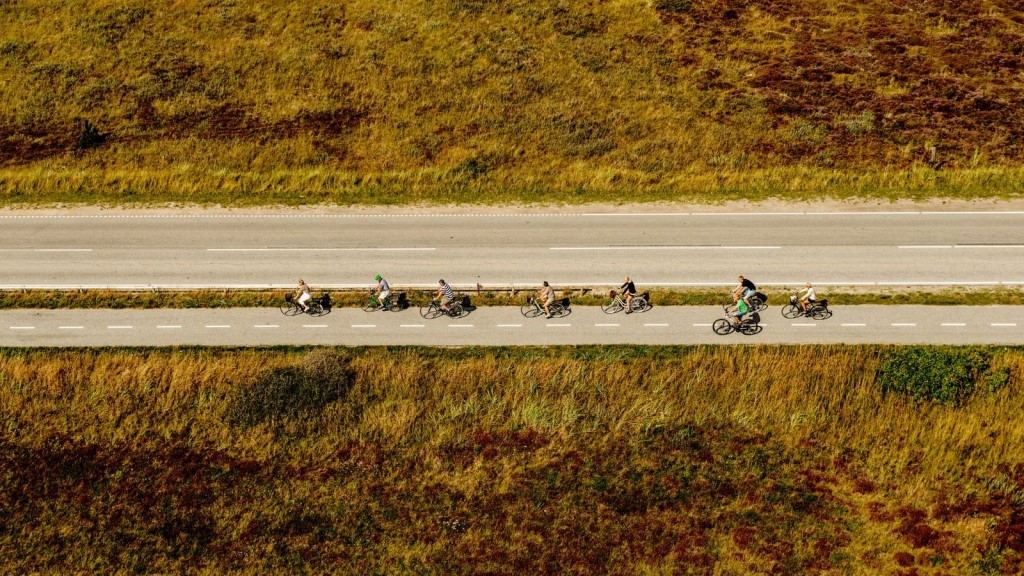 Gruppe der cykler i Skagen